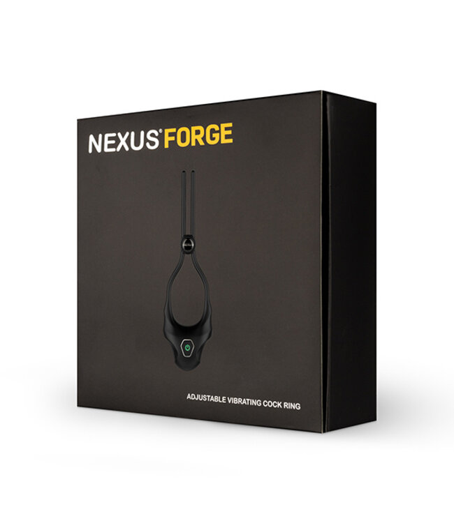 Nexus - Forge Vibrating Adjustable Lasso Silicone Cock Ring Black