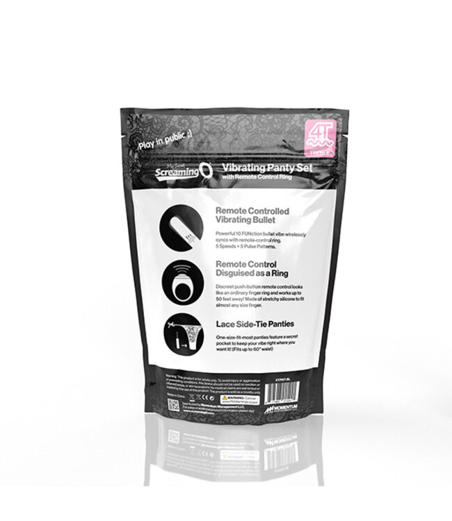 The Screaming O - My Secret Screaming O 4T Panty Vibe Black