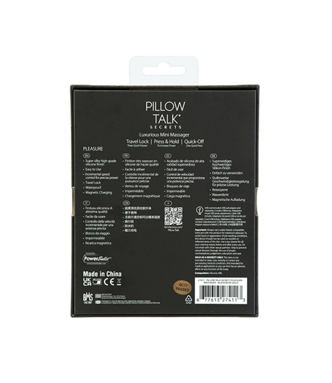 Pillow Talk - Secrets Pleasure Wand Zwart