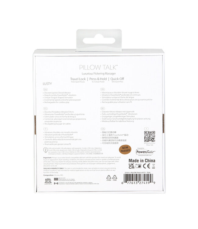 Pillow Talk - Lusty Luxurious Flickering Massager Blauwgroen