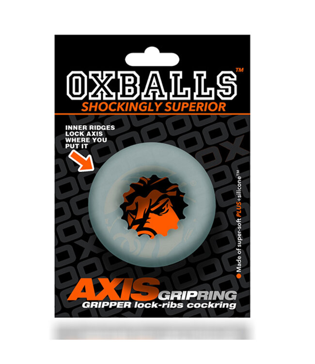 Oxballs - Axis Rib Griphold Cockring Clear Ice