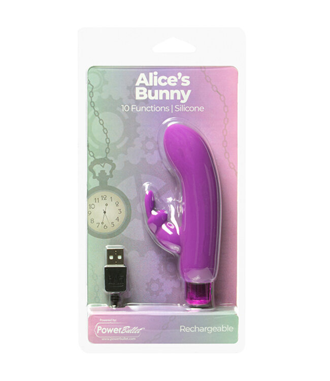 PowerBullet - Alice's Bunny Vibrator 10 Standen Paars