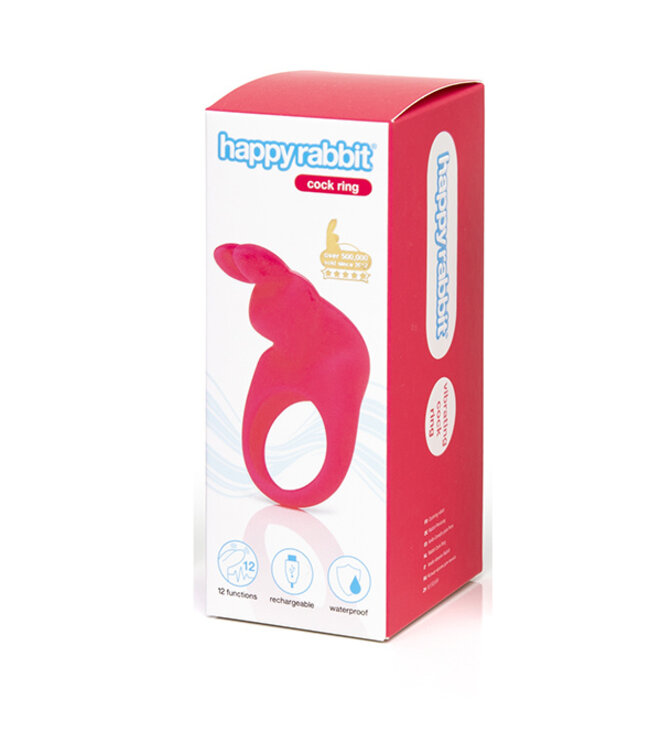 Happy Rabbit - Oplaadbare Vibrerende Rabbit Cock Ring Roze