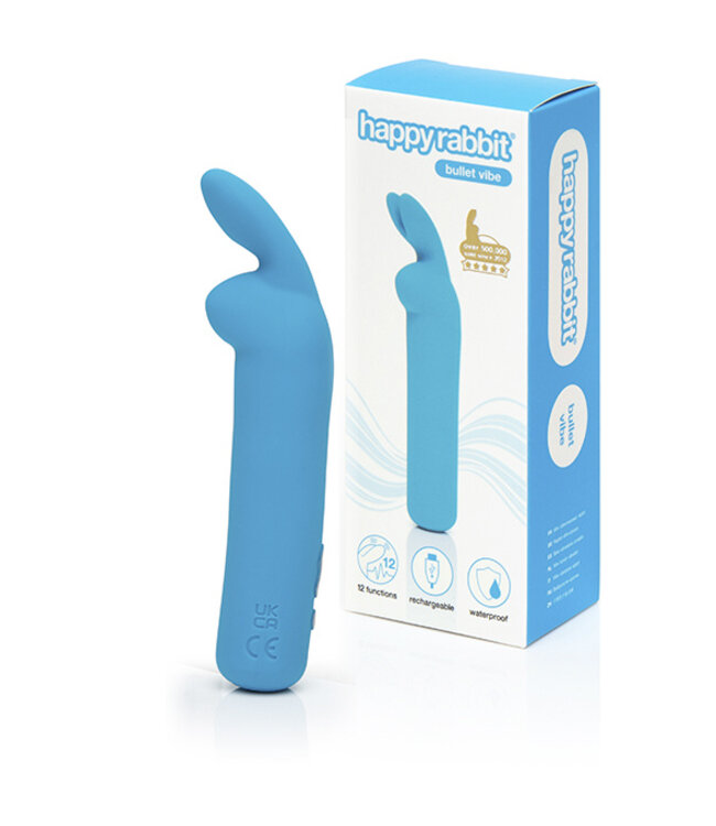 Happy Rabbit - Oplaadbare Vibrerende Bullet Blauw