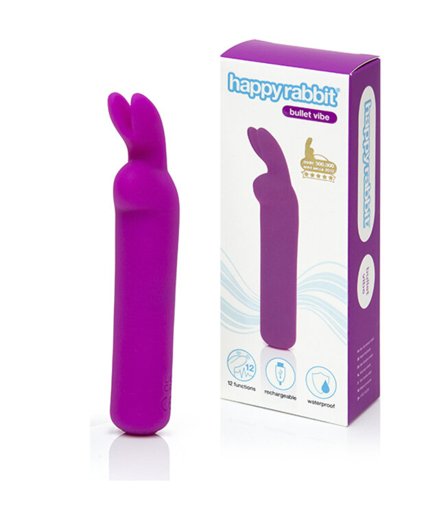 Happy Rabbit - Oplaadbare Vibrerende Bullet Paars