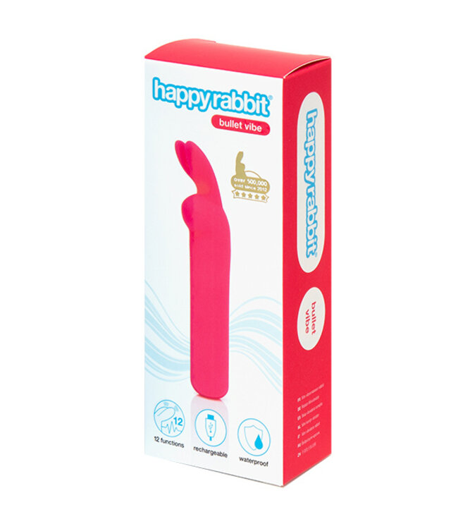 Happy Rabbit - Oplaadbare Vibrerende Bullet Roze