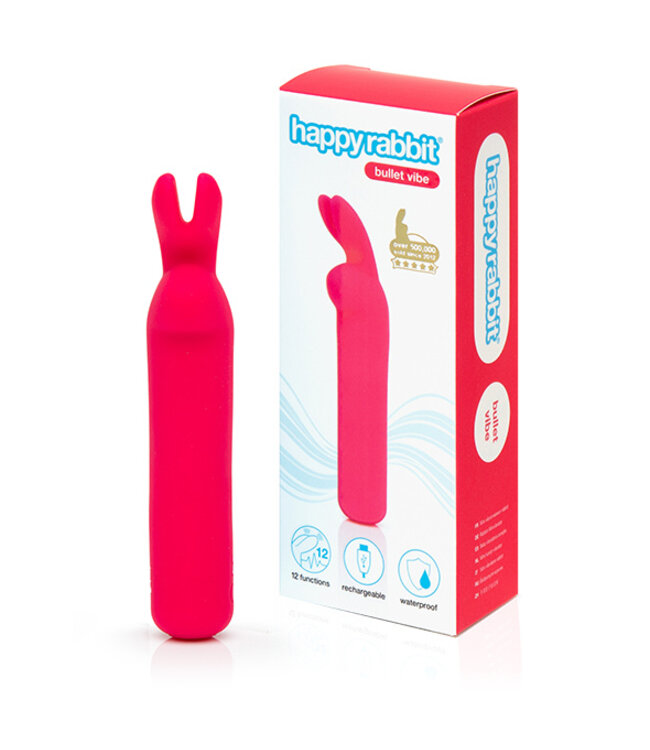 Happy Rabbit - Oplaadbare Vibrerende Bullet Roze