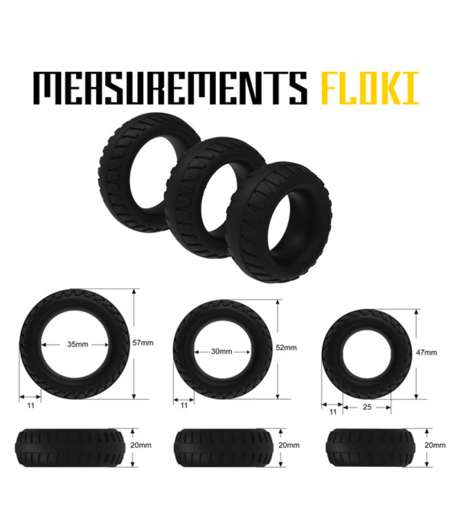 Velv'Or - Rooster Floki Pack Set of Sturdy Looking Cock Rings