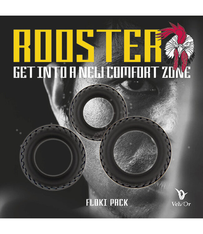 Velv'Or - Rooster Floki Pack Set of Sturdy Looking Cock Rings