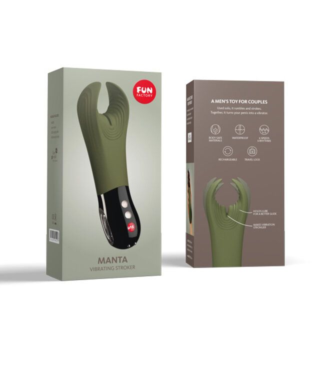 Fun Factory - Manta Masturbator Mosgroen & Zwart