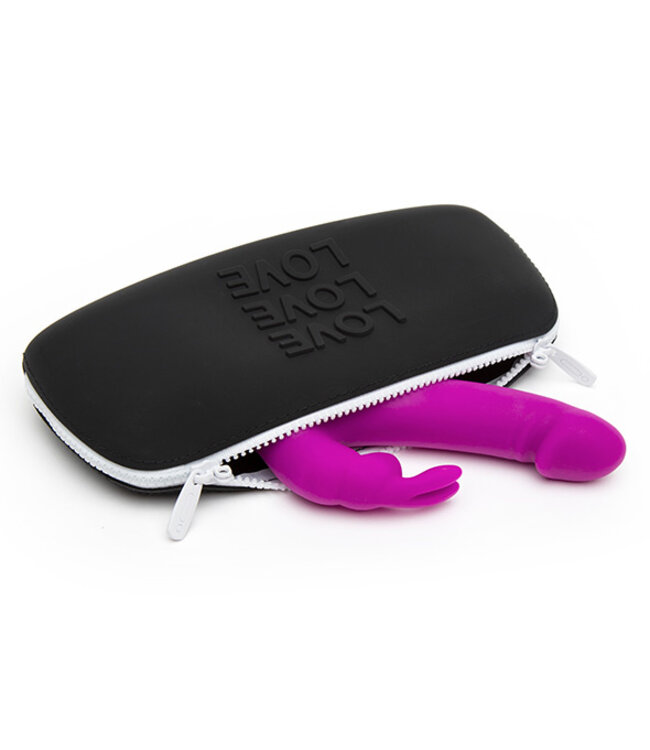 Happy Rabbit - LOVE Opbergtas met Rits Medium Zwart