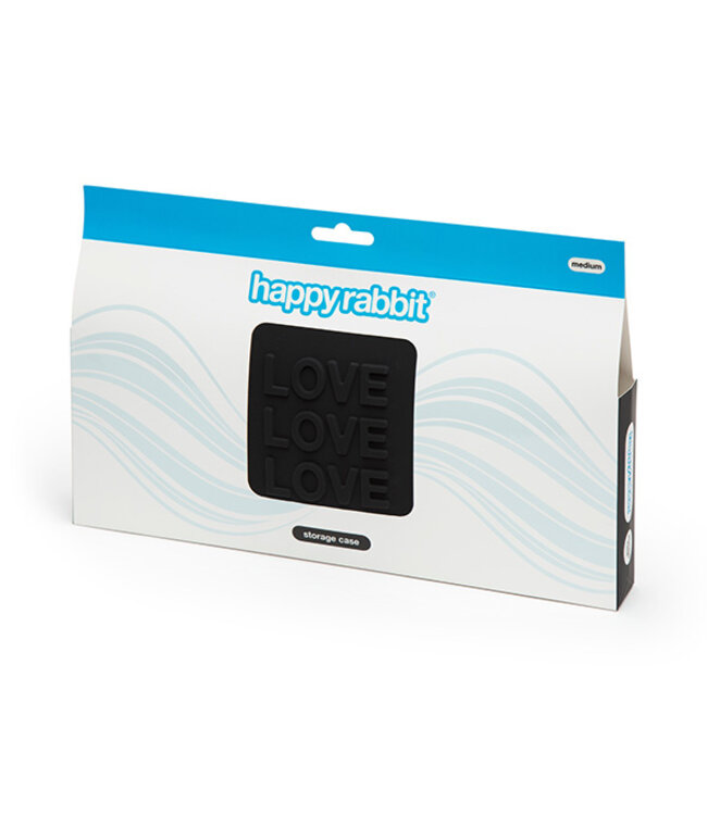 Happy Rabbit - LOVE Opbergtas met Rits Medium Zwart