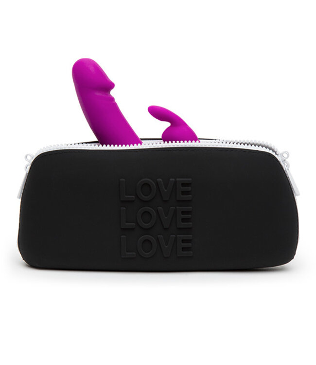 Happy Rabbit - LOVE Opbergtas met Rits Medium Zwart