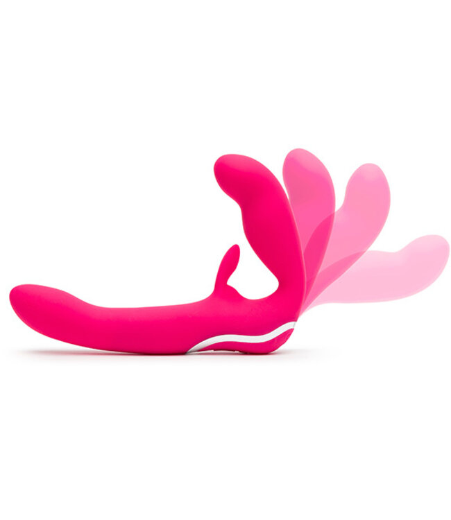 Happy Rabbit - Strapless Strap-On Rabbit Vibe Roze
