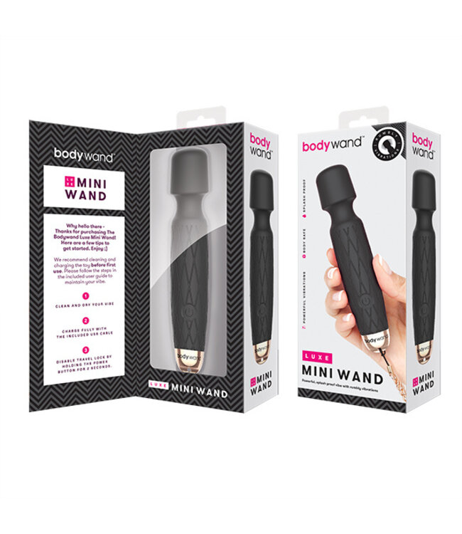 Bodywand - Luxe Mini USB Wand Vibrator Zwart