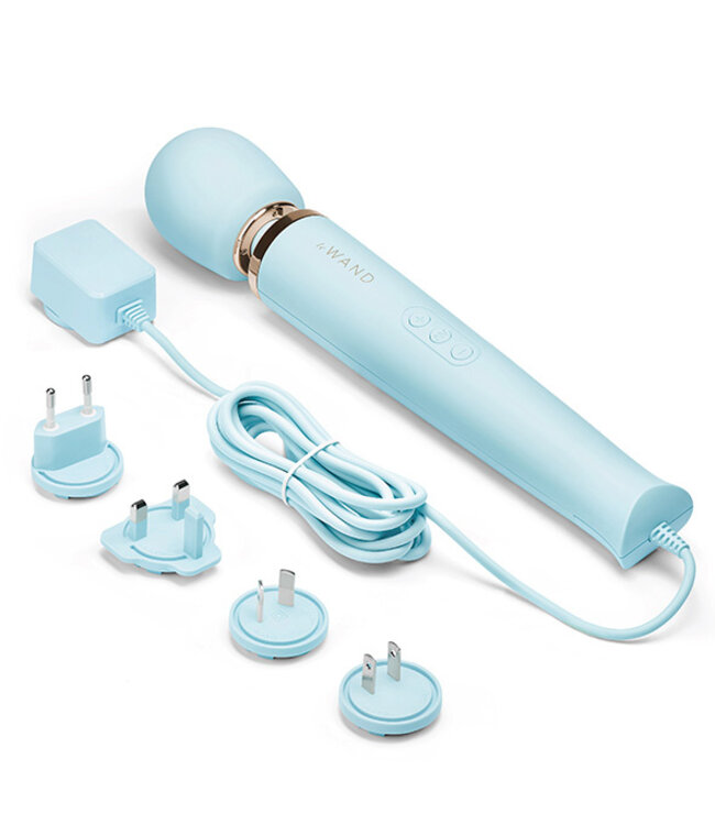 Le Wand - Krachtige Plug-In Vibrerende Massager Blauw
