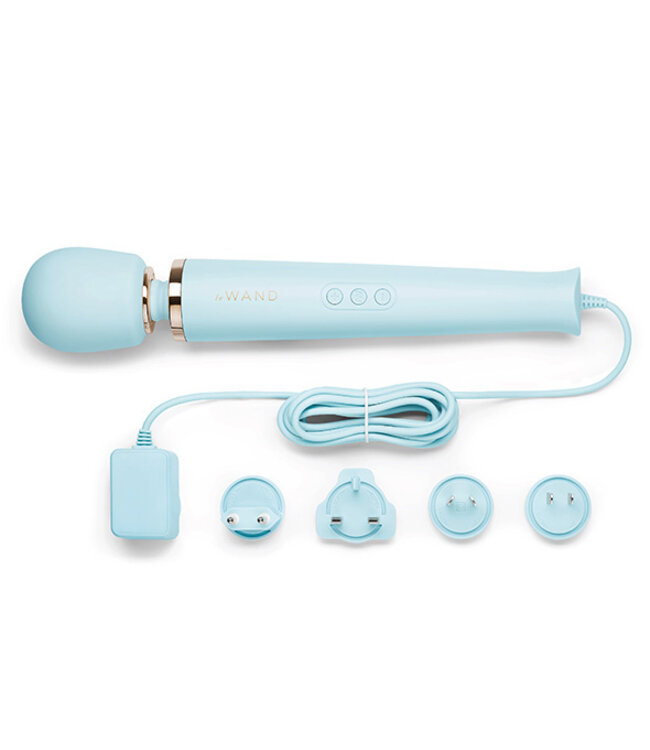Le Wand - Krachtige Plug-In Vibrerende Massager Blauw