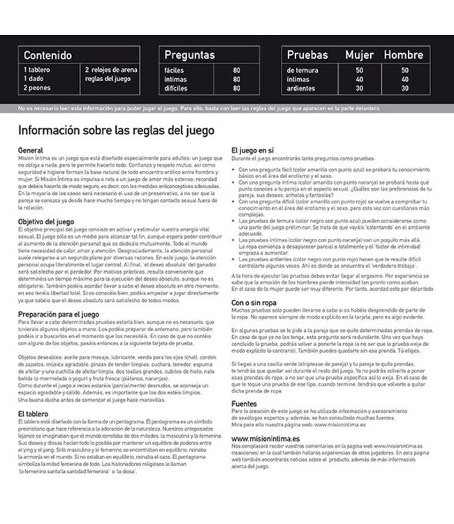 Mision Intima Edicion Original (ES)