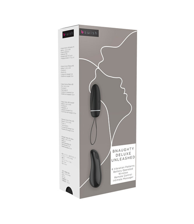 B Swish - bnaughty Deluxe Unleashed Vibrerende Bullet Zwart