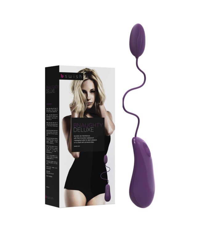 B Swish - bnaughty Deluxe Vibrerende Bullet Donkerpaars