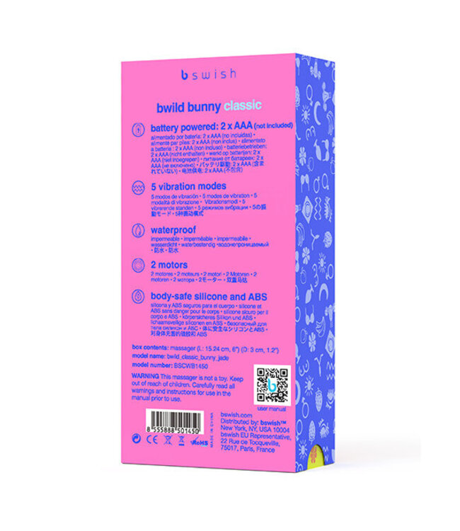B Swish - bwild Classic Bunny Rabbit Vibrator Jade