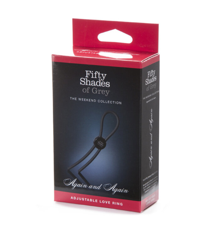 Fifty Shades of Grey - Adjustable Cock Ring Zwart