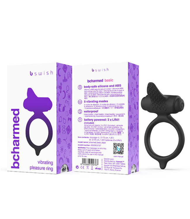 B Swish - bcharmed Basic Penisring Zwart