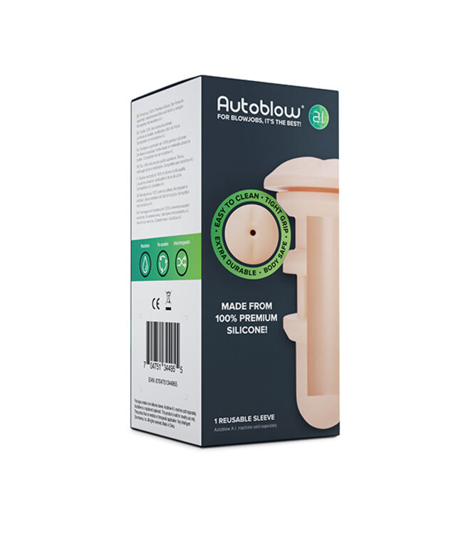 Autoblow - A.I. Siliconen Anus Sleeve Wit