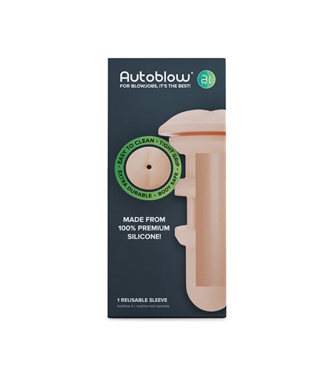Autoblow - A.I. Siliconen Anus Sleeve Wit