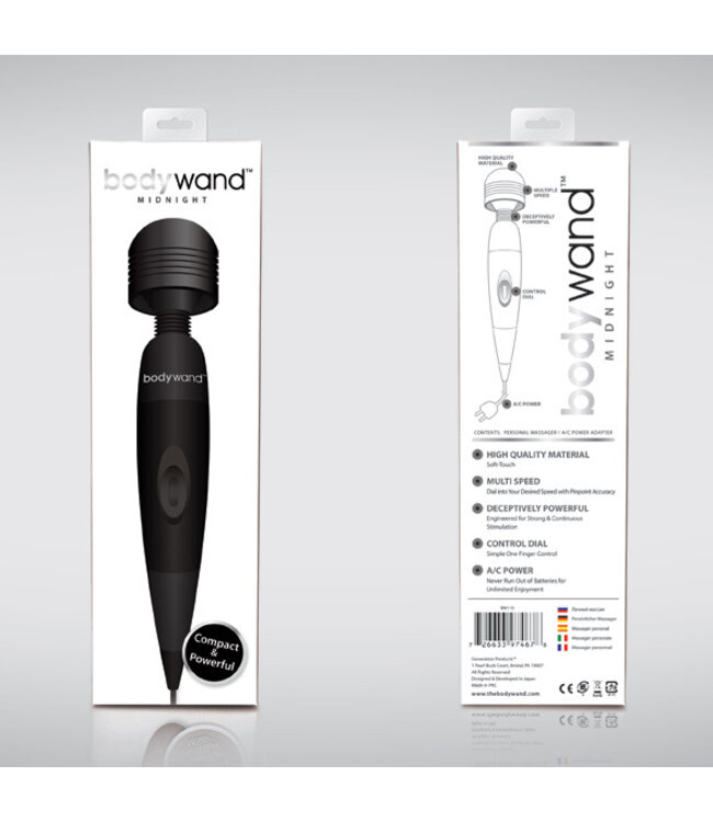 Bodywand - Midnight Plug-In Wand Massager Zwart