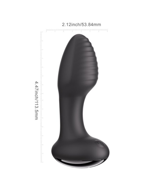 HoneyPlayBox - Frenzy-Pressure Sensing App-Controlled Rotating Butt Plug Black