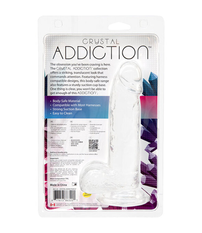 Addiction - Crystal Addiction Transparant Dong 20 cm