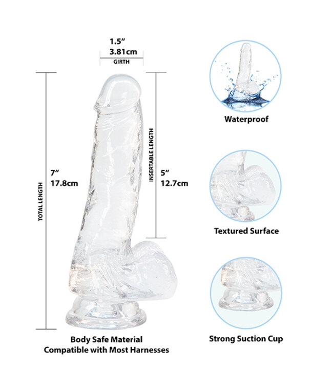 Addiction - Crystal Addiction Transparant Dong 18 cm
