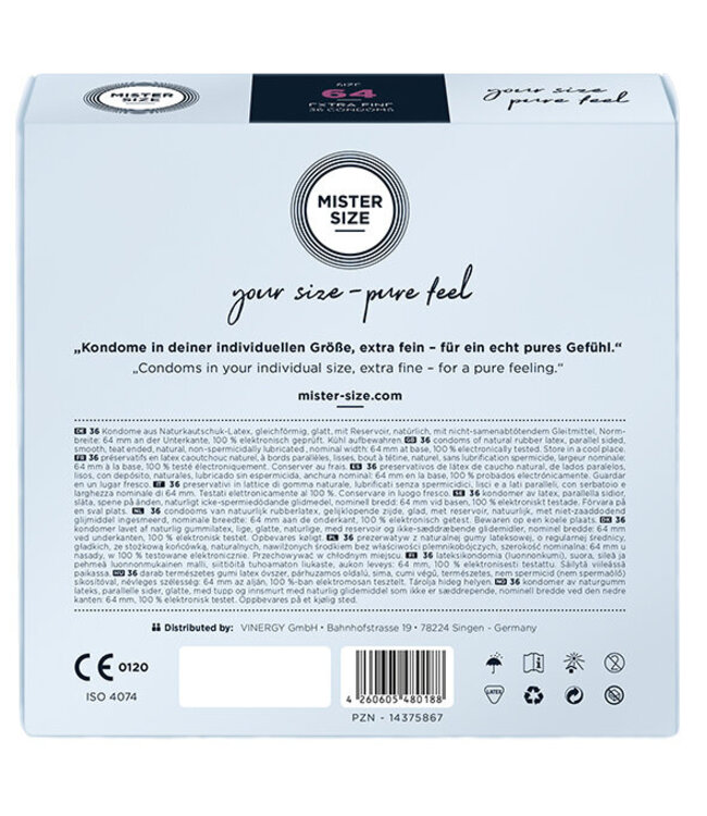 Mister Size - 64 mm Condooms 36 Stuks