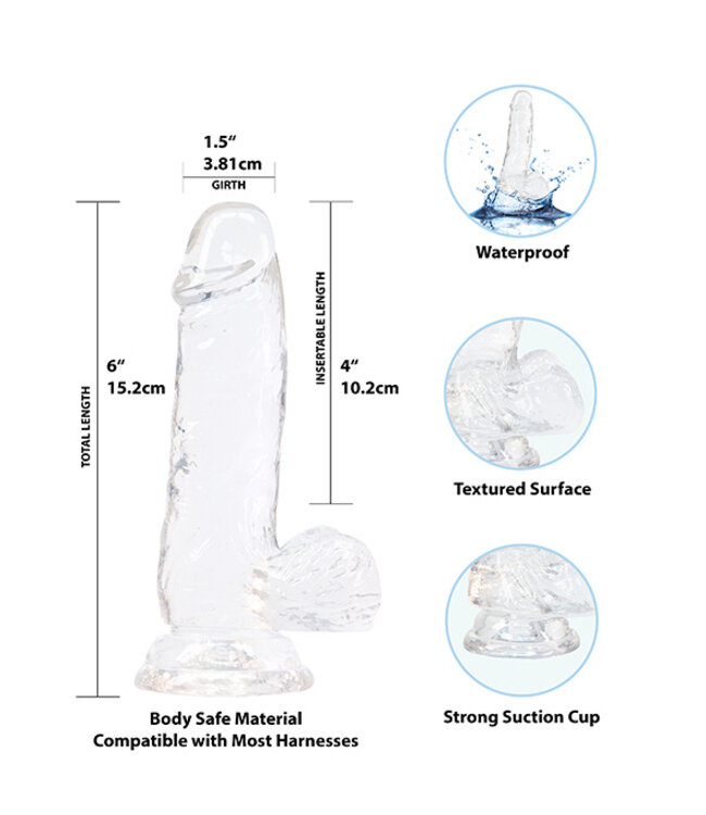 Addiction - Crystal Addiction Transparant Dong 15 cm