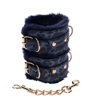 Sportsheets Sportsheets - Cougar Fur Handcuffs Blue