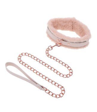 Sportsheets Sportsheets - S&M Peaches ‘n CreaMe Fur Collar & Leash Cream