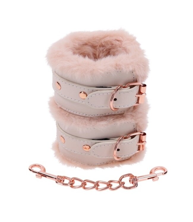 Sportsheets - S&M Peaches ‘n CreaMe Fur Handcuffs Cream