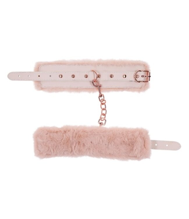 Sportsheets - S&M Peaches ‘n CreaMe Fur Handcuffs Cream