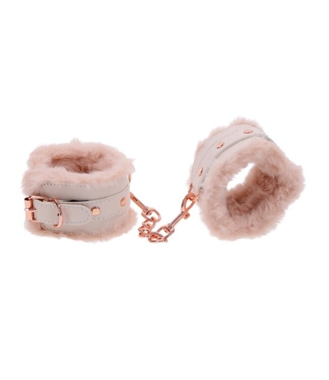 Sportsheets - S&M Peaches ‘n CreaMe Fur Handcuffs Cream