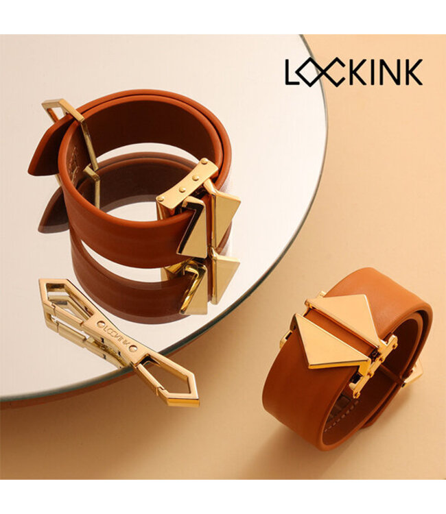 LOCKINK - Ankle and Wrist Cuffs Set - brown