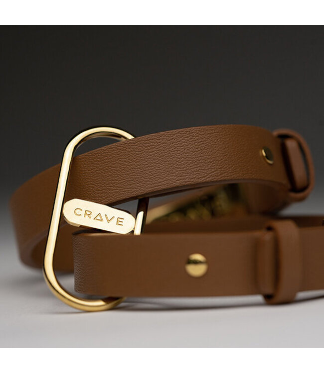 Crave - ICON Cuffs - Tan & 18kt Gold Plated