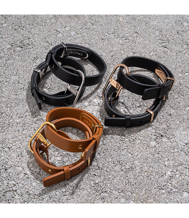 Crave - ICON Cuffs - Tan & 18kt Gold Plated