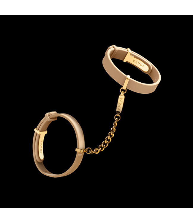 Crave - ID Cuffs - Beige/18kt Gold Plated