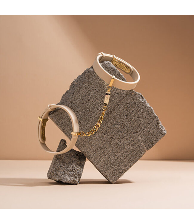 Crave - ID Cuffs - Beige/18kt Gold Plated