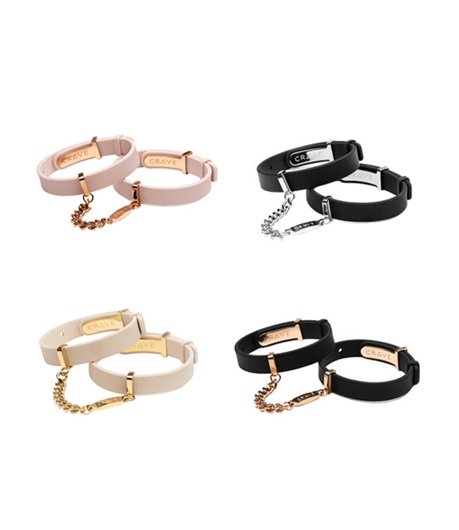 Crave - ID Cuffs - Beige/18kt Gold Plated