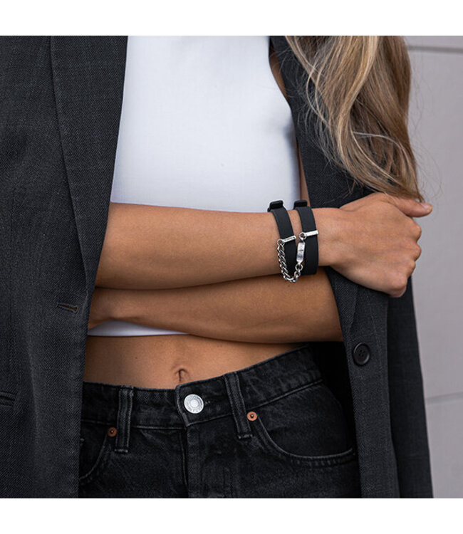 Crave - ID Cuffs Black/Silver