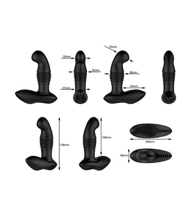Nexus - Thrust Remote Control Thrusting Prostate Massager Black