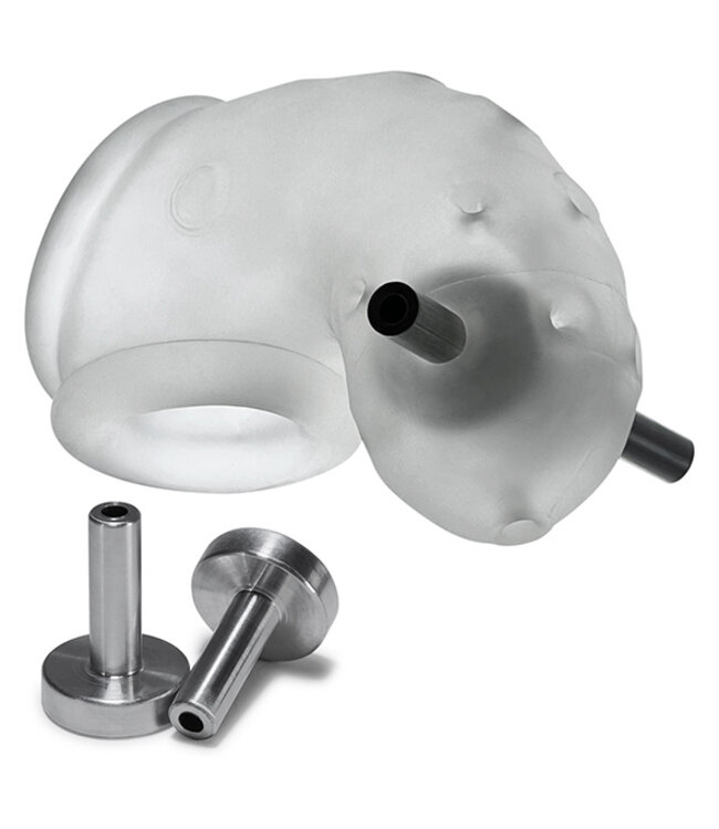 Oxballs - Airlock Electro Air-Lite Vented Chastity Clear Ice