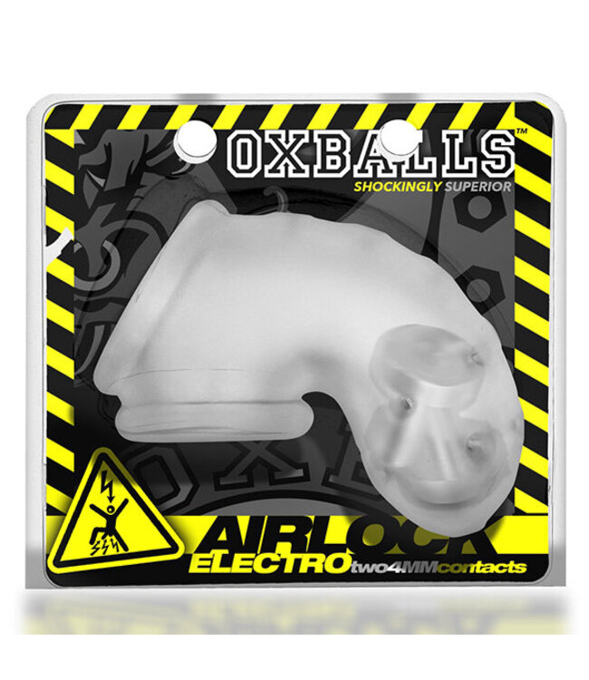 Oxballs - Airlock Electro Air-Lite Vented Chastity Clear Ice